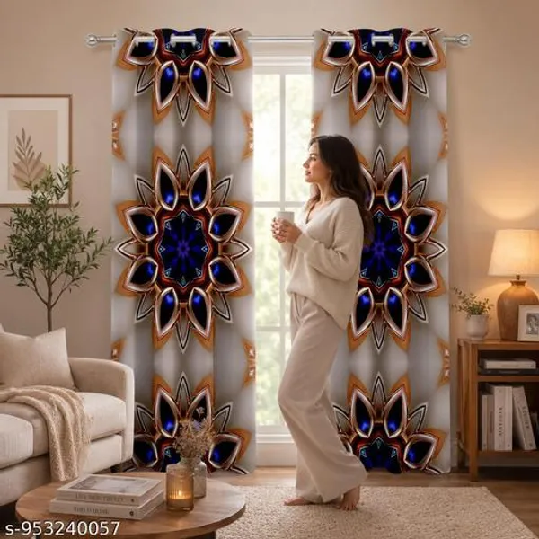 Multicolor_Polycotton_3D_Floral_Print_Window_Curtain