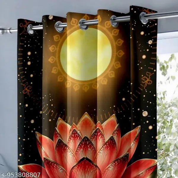 Multicolor_Polycotton_Blackout_Lotus_Moon_Print_Window_Curtain