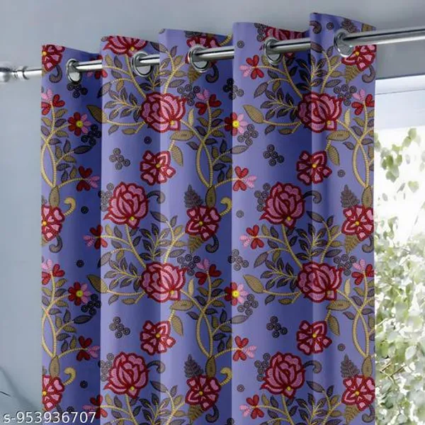 Multicolor_Polycotton_Floral_Print_Window_Curtain