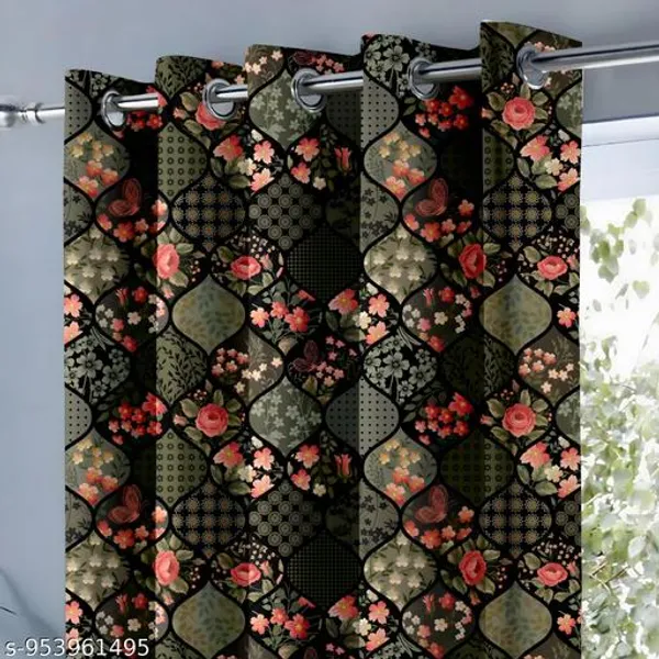 Pack_of_2_Pack_of_2__Multicolor_Polycotton_Floral_Damask_Print_Door_Curtain