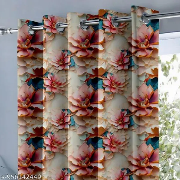 Pack_of_2_Pack_of_2__Multicolor_Polycotton_3D_Floral_Print_Eyelet_Door_Curtain