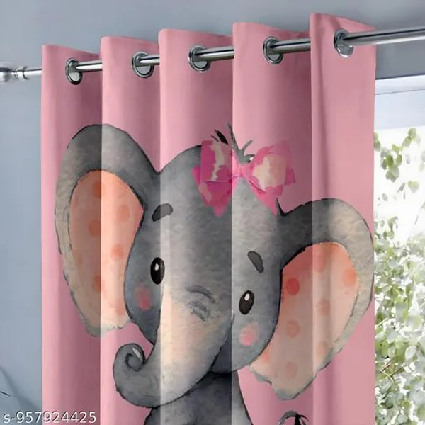 Multicolor_Polycotton_Kids_Cartoon_Elephant_Print_Blackout_Eyelet_Curtain