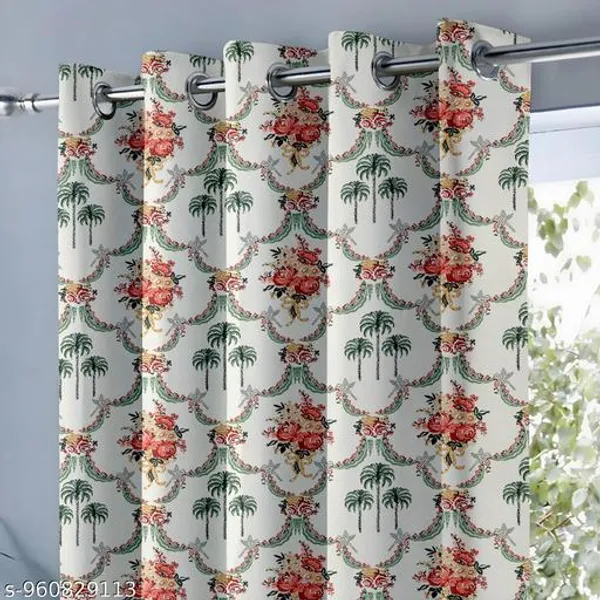 Pack_of_2_Pack_of_2__Multicolor_Polycotton_Floral_Damask_Print_Door_Curtain