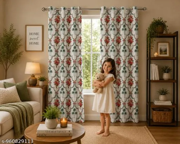 Pack_of_2_Pack_of_2__Multicolor_Polycotton_Floral_Damask_Print_Door_Curtain