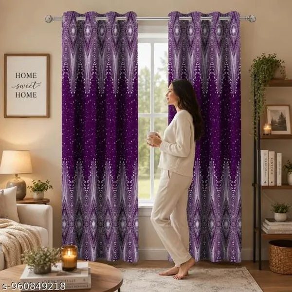 Pack_of_2_Pack_of_2__Multicolor_Polycotton_Classic_Floral_Damask_Print_Door_Curtain