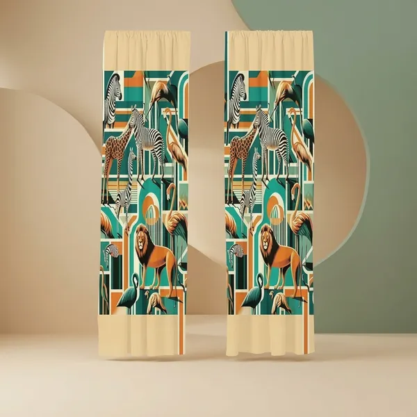 Multicolor_Polycotton_3D_Printed_Door_Curtain
