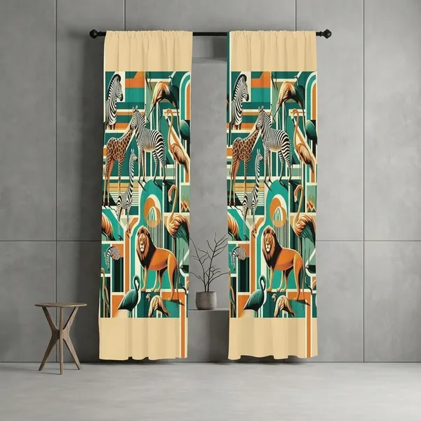 Multicolor_Polycotton_3D_Printed_Door_Curtain