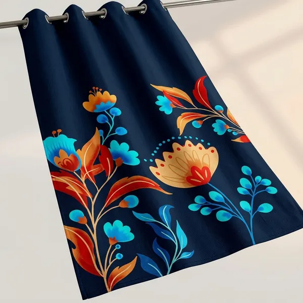 Multicolor_Polycotton_3D_Print_Door_Curtain