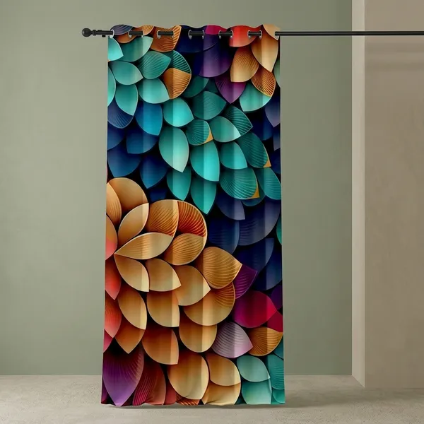 Multicolor_Polycotton_Blackout_Soundproof_Door_Curtain