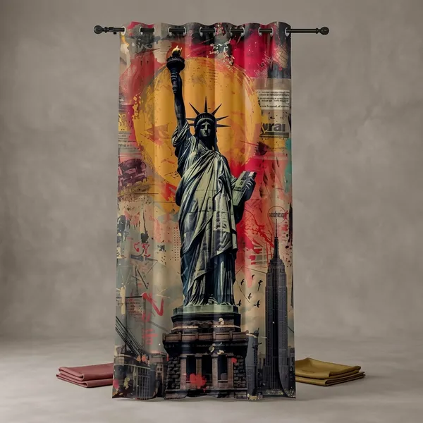 Multicolor_Polycotton_Blackout_Door_Curtain