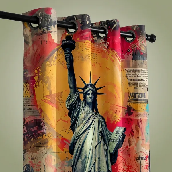 Multicolor_Polycotton_Blackout_Door_Curtain