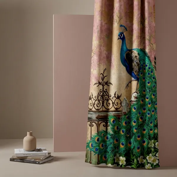 Pack_of_2_Pack_of_2__Multicolor_Polycotton_Floral_Peacock_Ironwork_Printed_Door_Curtain