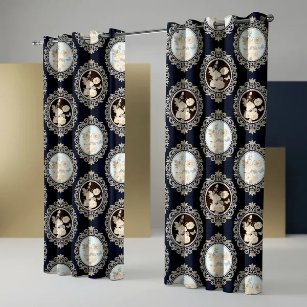 Pack_of_2_Pack_of_2__Multicolor_Polycotton_Baroque_Floral_Medallion_Print_Door_Curtain