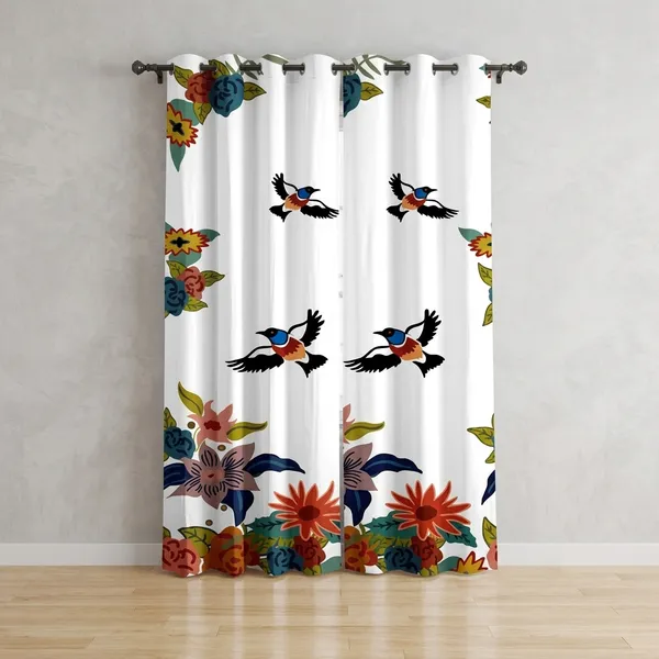 Pack_of_2_Pack_of_2__Multicolor_Polycotton_Floral_Flying_Birds_Print_Door_Curtain