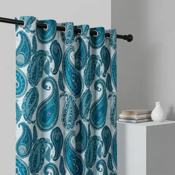 Multicolor_Polycotton_Indigo_Printed_Door_Curtain