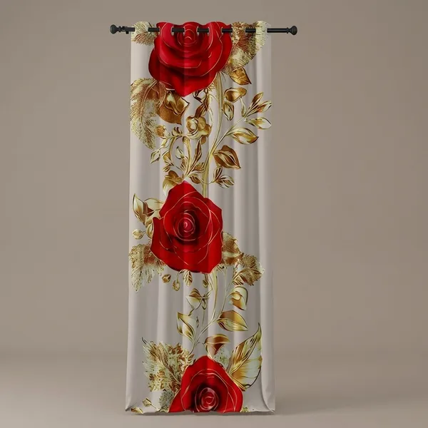 Pack_of_2_Pack_of_2__Multicolor_Polycotton_3D_Spring_Rosefloral_Print_Door_Curtain