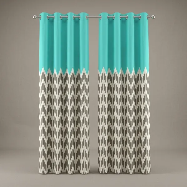 Multicolor_Polycotton_3D_Zigzag_Digital_Print_Door_Curtain