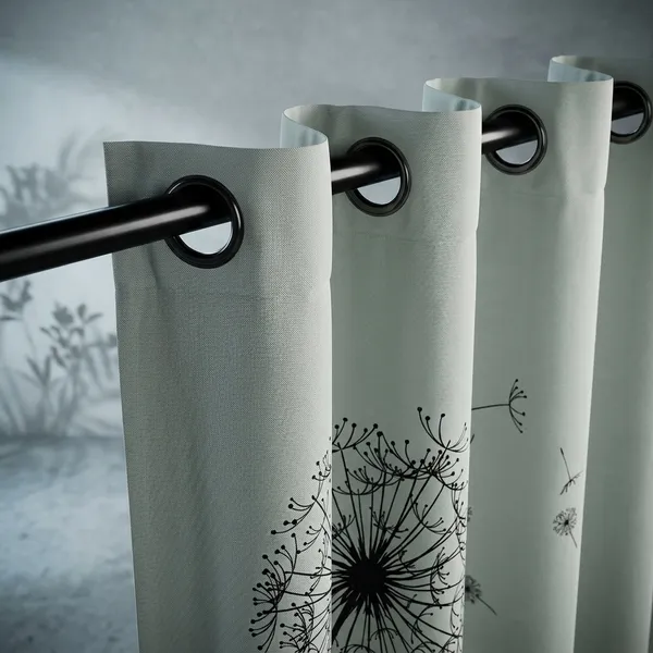 Multicolor_Polycotton_Blackout_3D_Dandelion_Print_Eyelet_Curtain