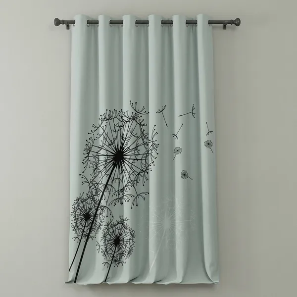 Multicolor_Polycotton_Blackout_3D_Dandelion_Print_Eyelet_Curtain