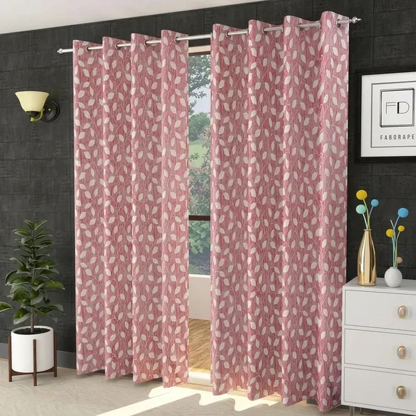 Multicolor_Silk_Blackout_Leaf_Print_Room_Darkening_Door_Curtain