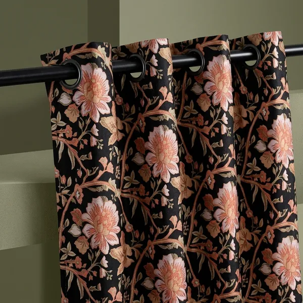 Pack_of_2_Pack_of_2__Multicolor_Polycotton_Floral_Print_Grommet_Door_Curtain