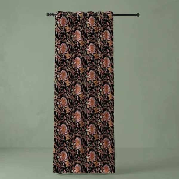 Pack_of_2_Pack_of_2__Multicolor_Polycotton_Floral_Print_Grommet_Door_Curtain