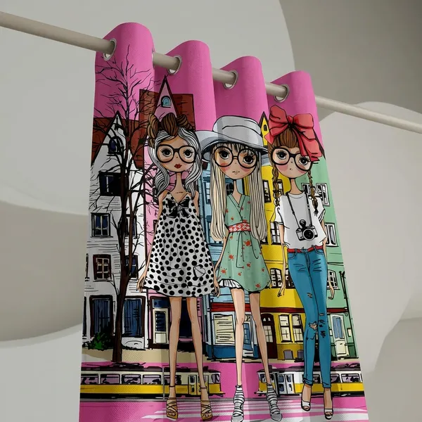 Multicolor_Polycotton_Kids_3D_Dolls_Digital_Print_Door_Curtain
