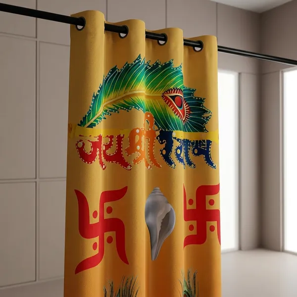Multicolor_Polycotton_Devotional_Khatushyamji_3D_Digital_Print_Pooja_Curtain