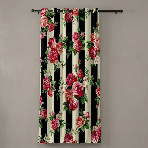 Multicolor_Polycotton_Modern_3D_Flower_Vine_Digital_Print_Curtain