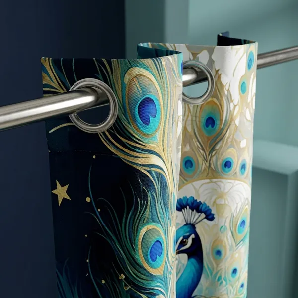Pack_of_2_Pack_of_2__Multicolor_Polycotton_Blackout_Peacock_Feather_Floral_Print_Door_Curtain