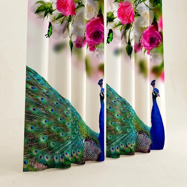Multicolor_Polyester_3D_Digital_Peacock_Floral_Print_Curtain