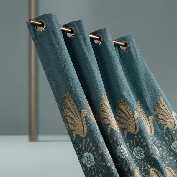 Multicolor_Polyester_Classical_3D_Chenille_Digital_Print_Grommet_Curtain