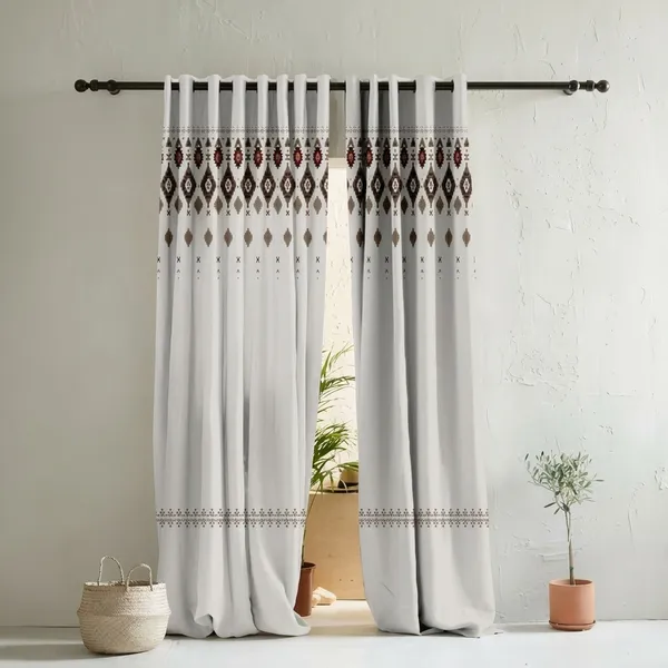Multicolor_Polycotton_Blackout_Bohemian_Aztec_Print_Door_Curtain
