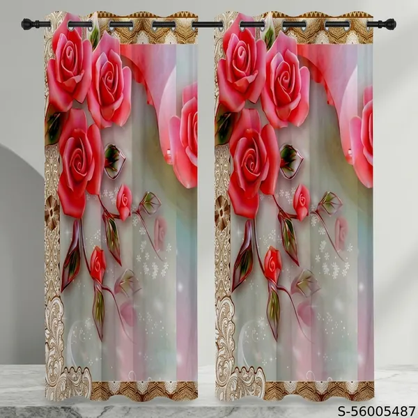 Multicolor_Polyester_Rose_Digital_Print_Eyelet_Door_Curtain