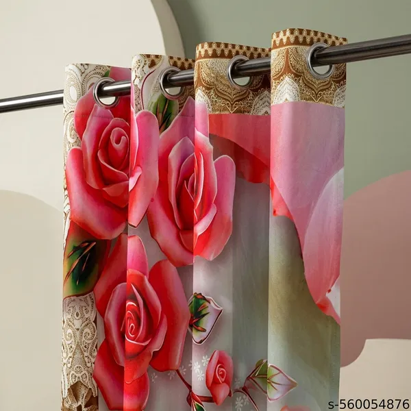 Multicolor_Polyester_Rose_Digital_Print_Eyelet_Door_Curtain