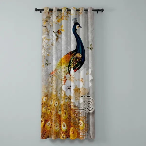 Multicolor_Polyester_Modern_3D_Peacock_Print_Curtain