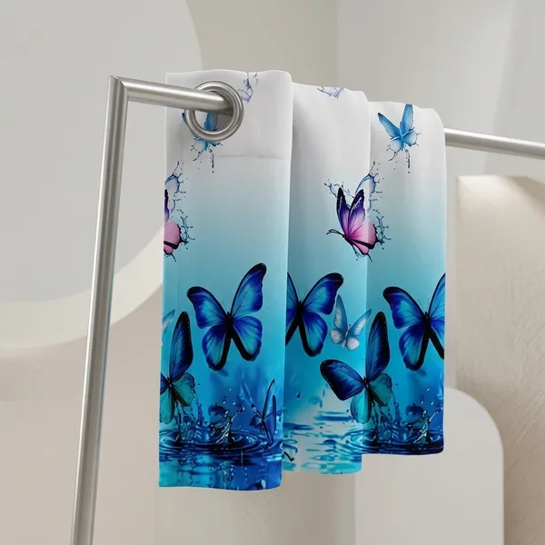 Multicolor_Polycotton_Sky_3D_Butterfly_Print_Eyelet_Window_Curtain