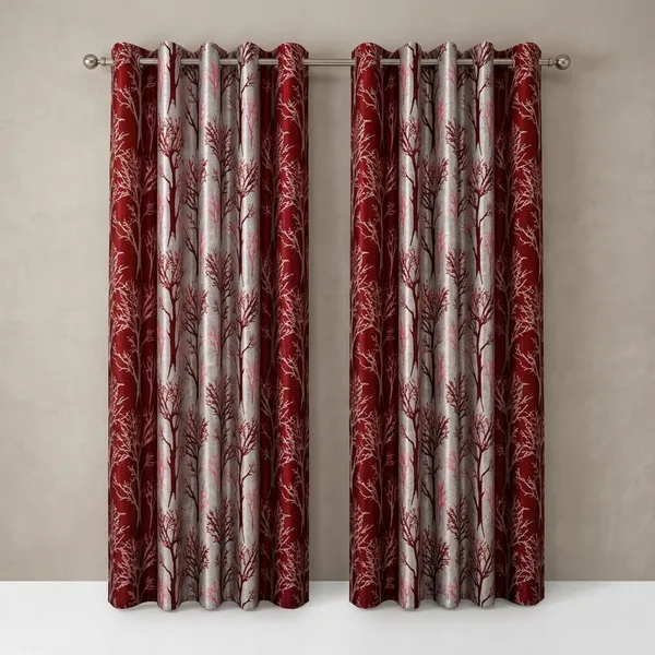 Multicolor_Polycotton_Modern_Silver_Tree_Print_Eyelet_Curtain