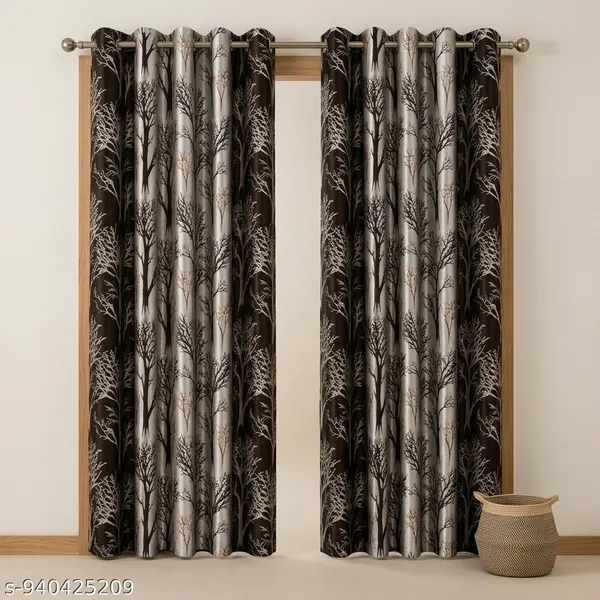 Multicolor_Polycotton_Tree_Print_Eyelet_Door_Curtain