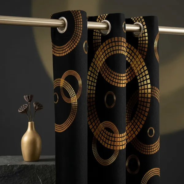 Multicolor_Polycotton_Modern_Print_Eyelet_Door_Curtain