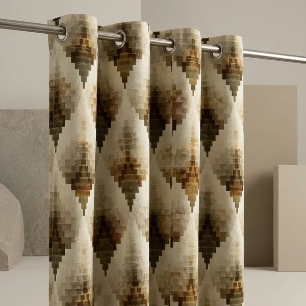 Multicolor_Polycotton_Modern_Geometric_Print_Eyelet_Door_Curtain
