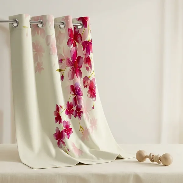 Multicolor_Polycotton_Blackout_Floral_Print_Eyelet_Kids_Window_Curtain