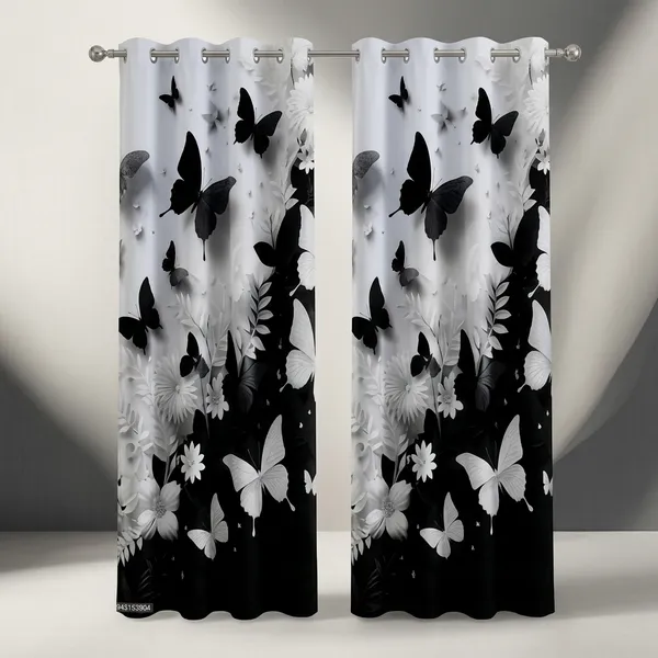Multicolor_Polycotton_Blackout_Butterfly_Floral_Print_Curtain