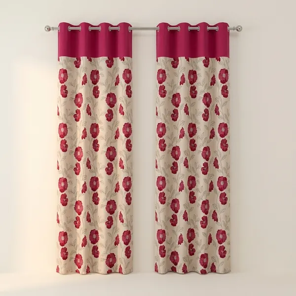 Pack_of_2_Pack_of_2__Multicolor_Polycotton_Modern_Floral_Print_Eyelet_Door_Curtain