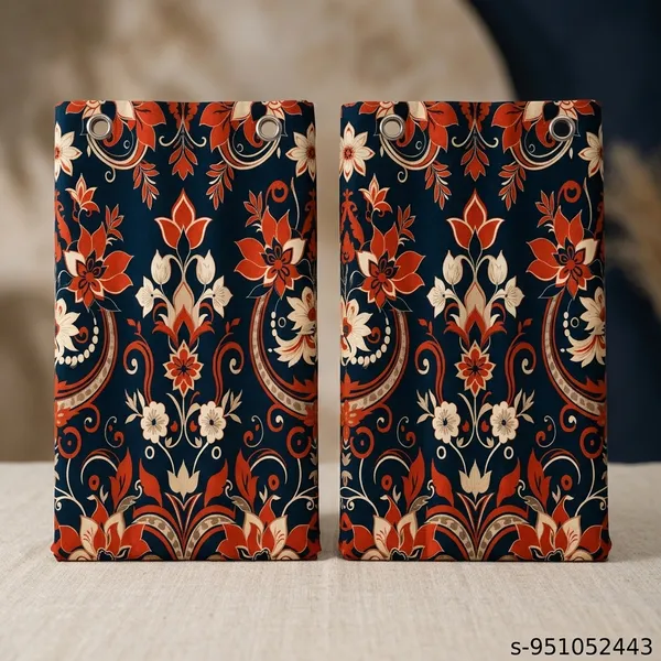 Pack_of_2_Pack_of_2__Multicolor_Polycotton_Burnt_Orange_Damask_Floral_Eyelet_Curtain
