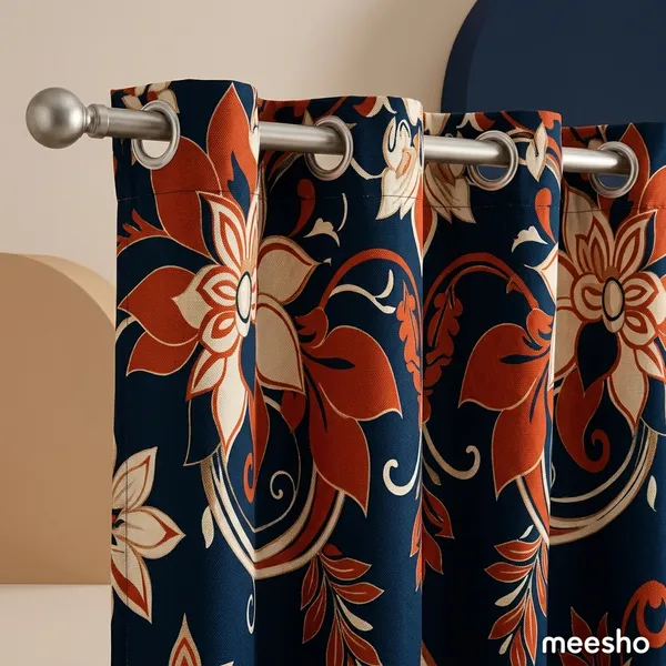 Pack_of_2_Pack_of_2__Multicolor_Polycotton_Burnt_Orange_Damask_Floral_Eyelet_Curtain