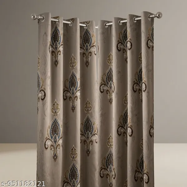 Multicolor_Polycotton_Royal_Damask_Print_Eyelet_Curtain