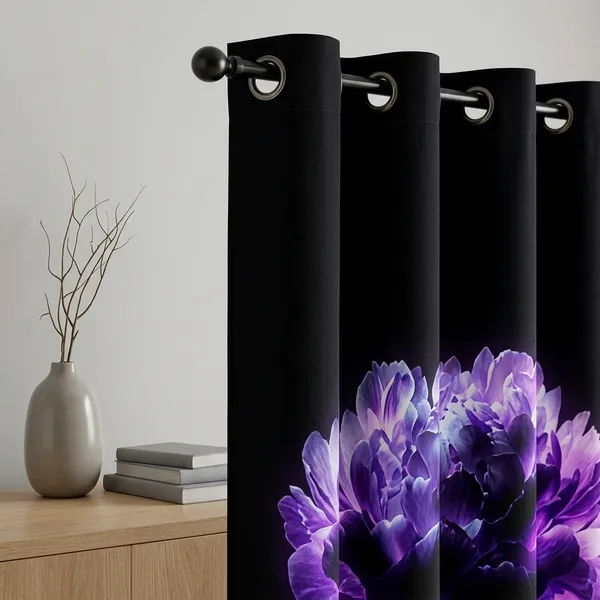 Multicolor_Polycotton_Blackout_Peony_Digital_Print_Eyelet_Curtain