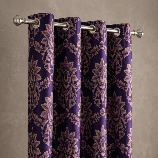Multicolor_Polycotton_Floral_Damask_Print_Window_Curtain
