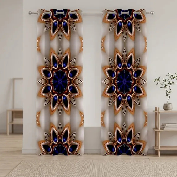 Multicolor_Polycotton_3D_Floral_Print_Window_Curtain
